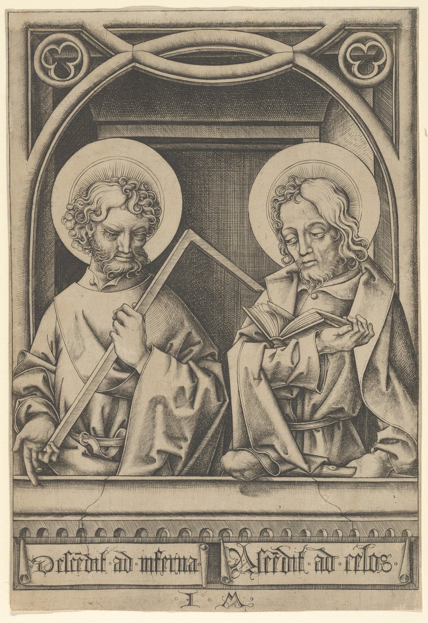 Saints Thomas and James the Lesser, from The Apostles by Israhel van Meckenem