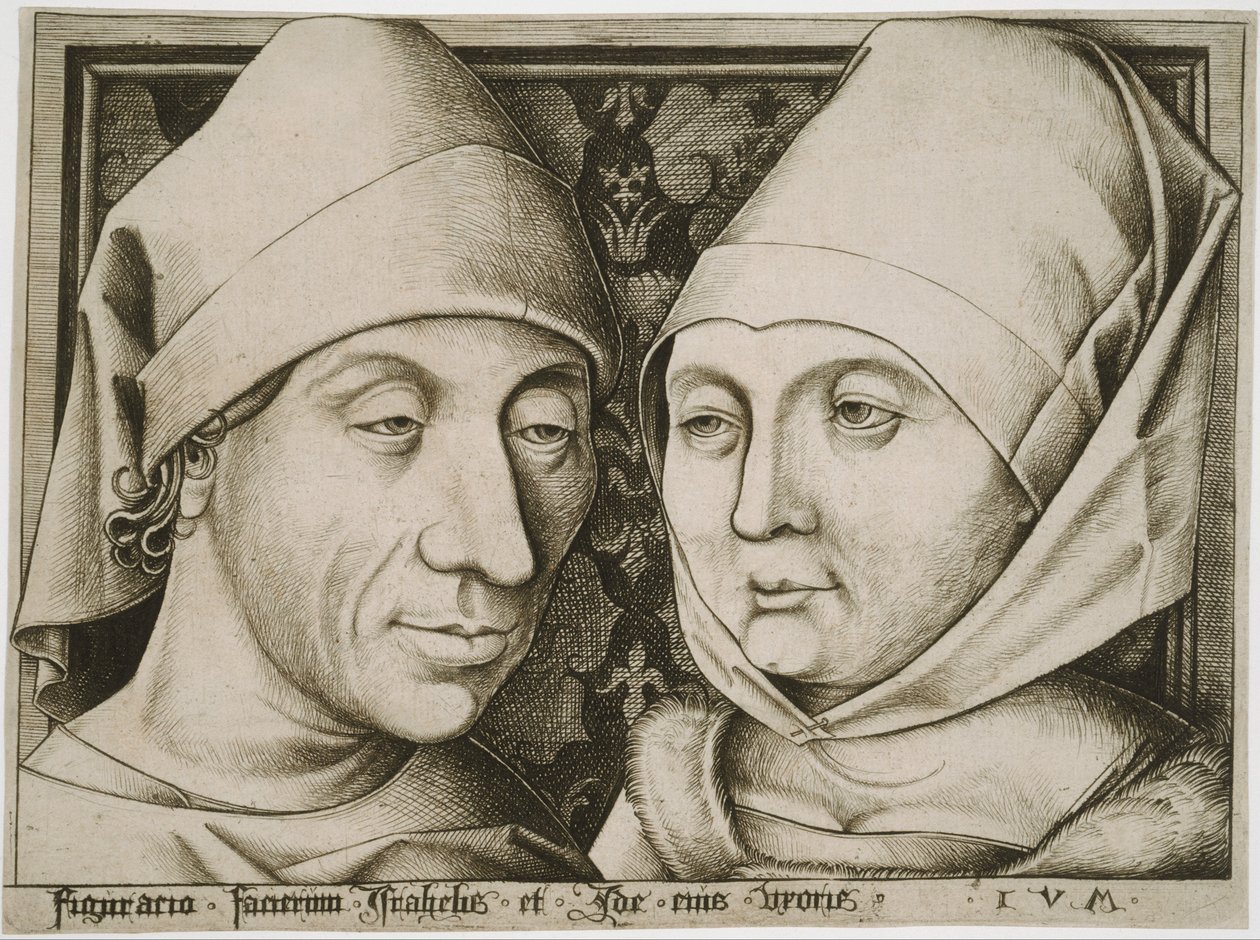 Self-Portrait with His Wife, Ida by Israhel van Meckenem