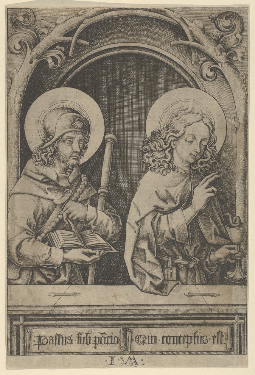 St. James the Greater and St. John, from The Apostles by Israhel van Meckenem