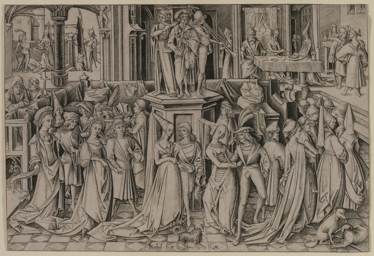 The Dance at the Court of Herod by Israhel van Meckenem