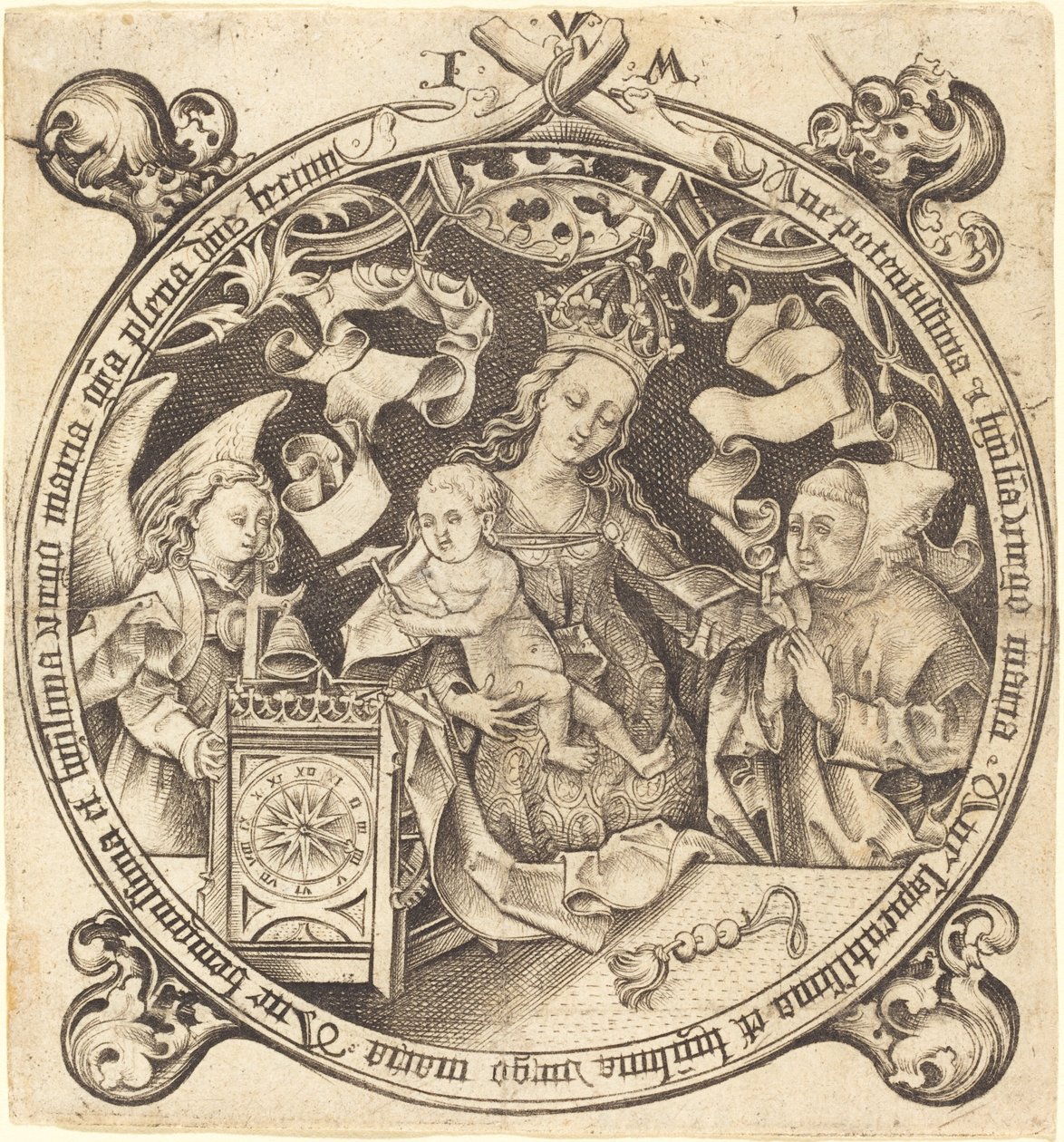 The Madonna with the Clock, c. 1490 by Israhel van Meckenem