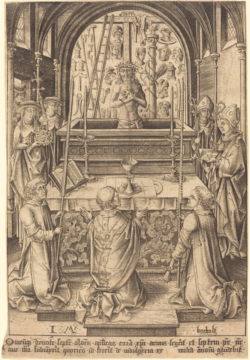 The Mass of Saint Gregory, c. 1480-1485 by Israhel van Meckenem