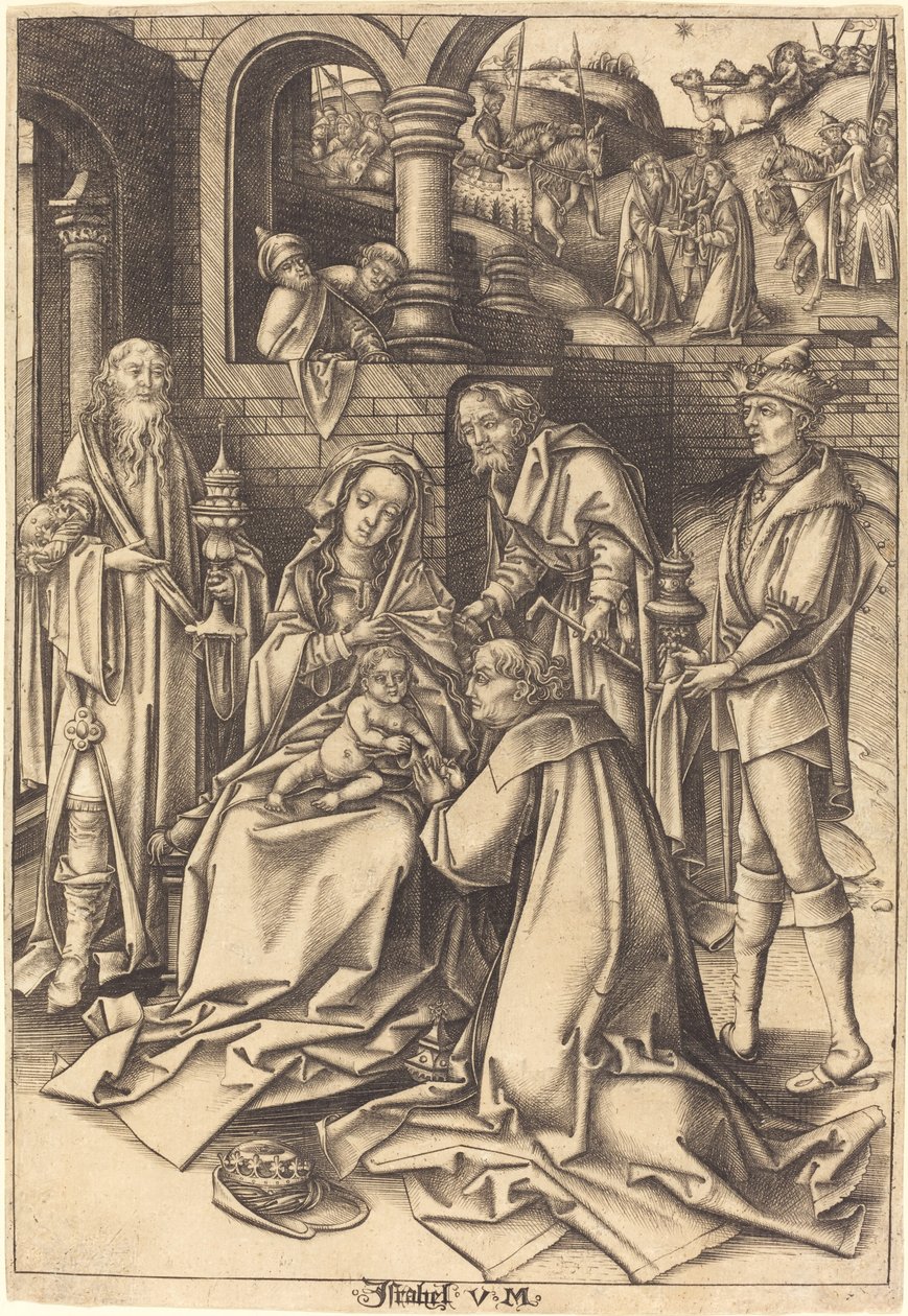 The Adoration of the Magi by Israhel van Meckenem after Hans Holbein the Elder