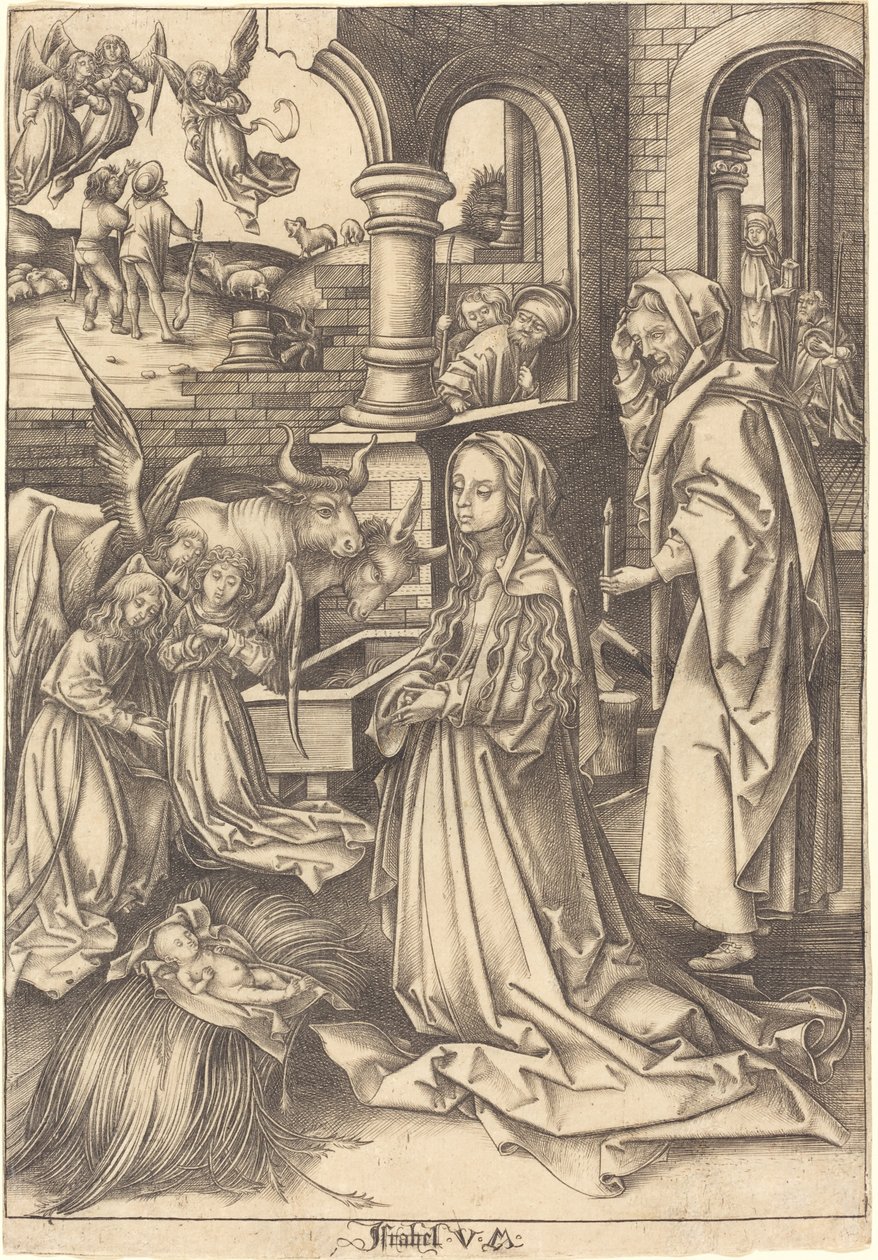The Nativity by Israhel van Meckenem after Hans Holbein the Elder