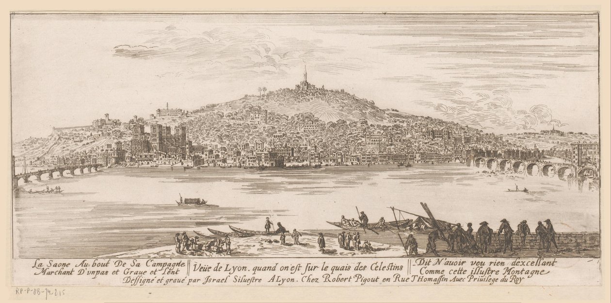 View of Lyon from the Bank near the Celestine Monastery by Israël Silvestre