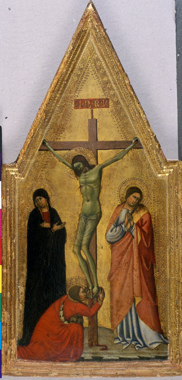 Christ on the Cross with Mary, John and Mary Magdalene by Italian School