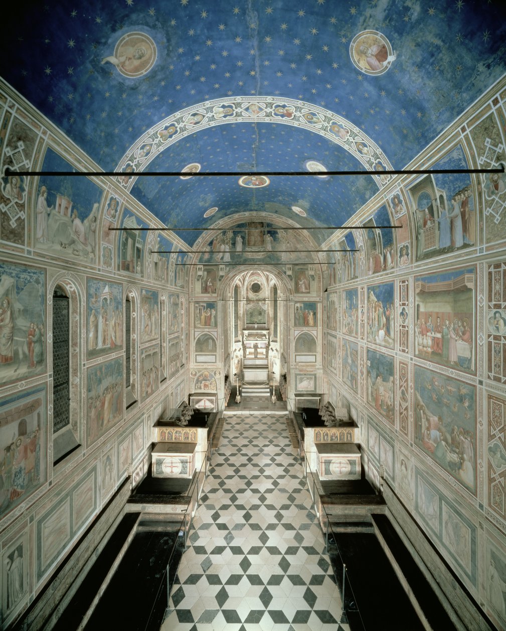 View of the chapel towards the High Altar, c.1303-5 by Italian School