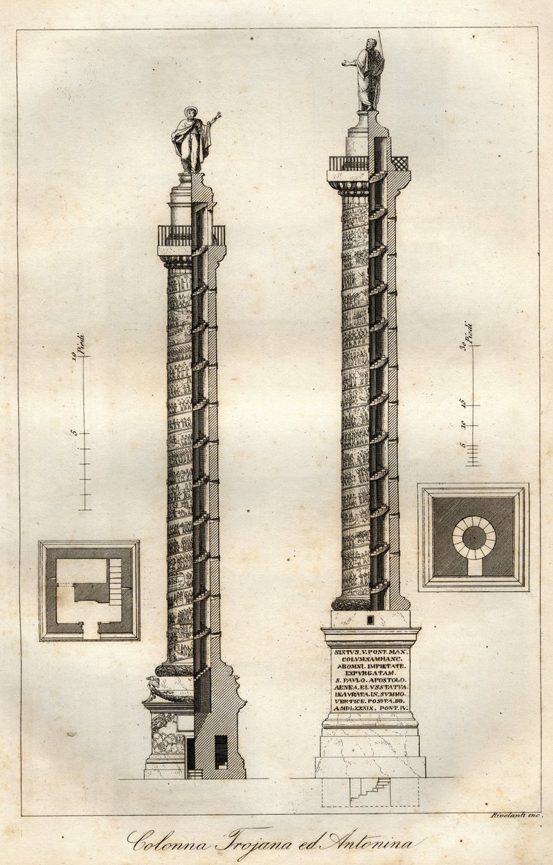 A cross-section diagram of Trajan