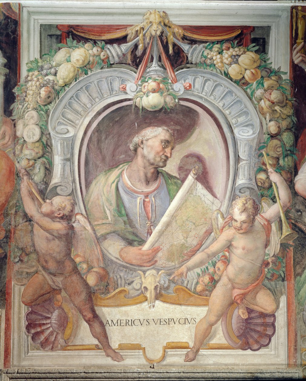Amerigo Vespucci, in the Sala del Mappamondo by Italian School