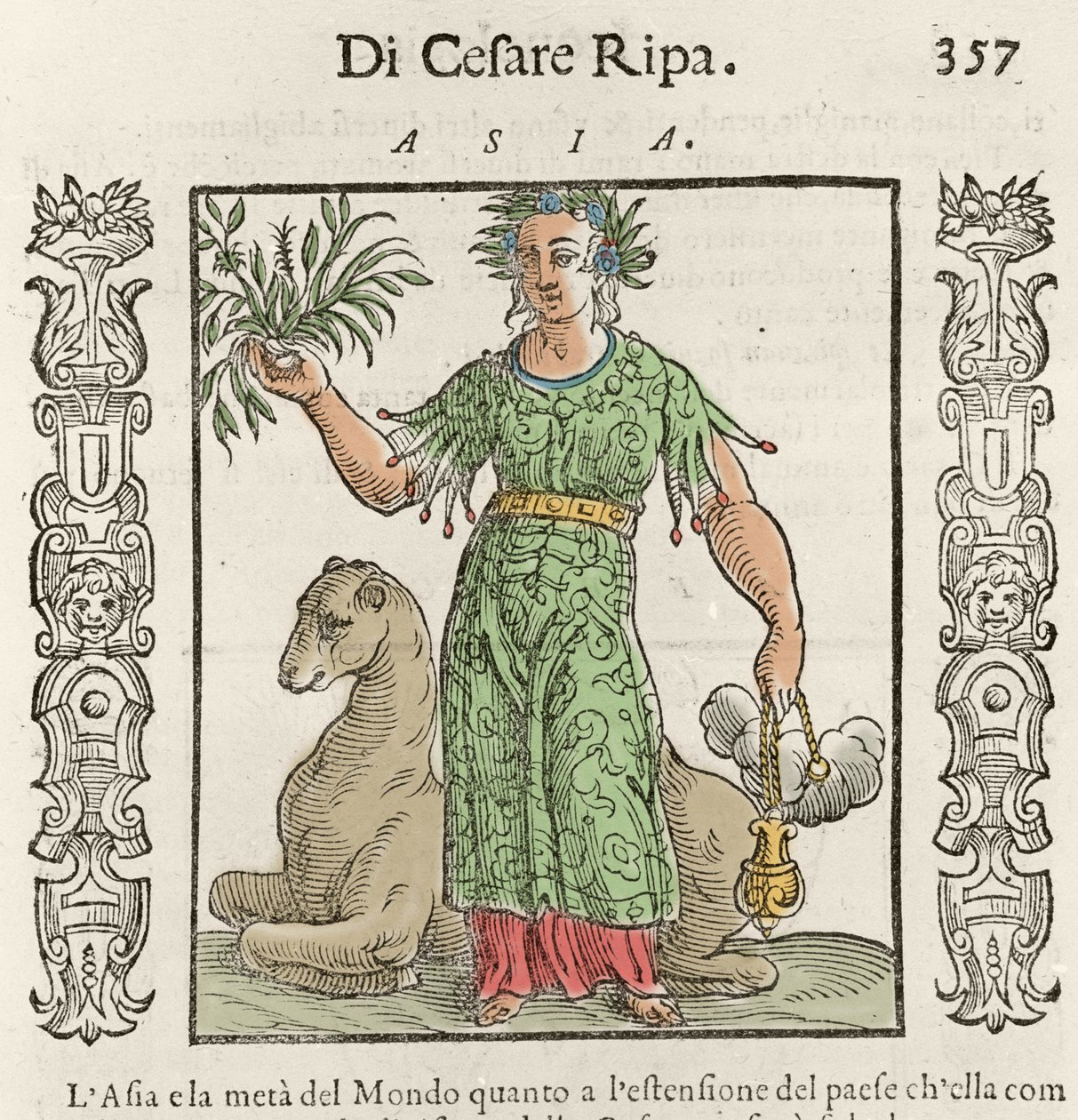 Asian Allegory with a Camel. Engraving from 