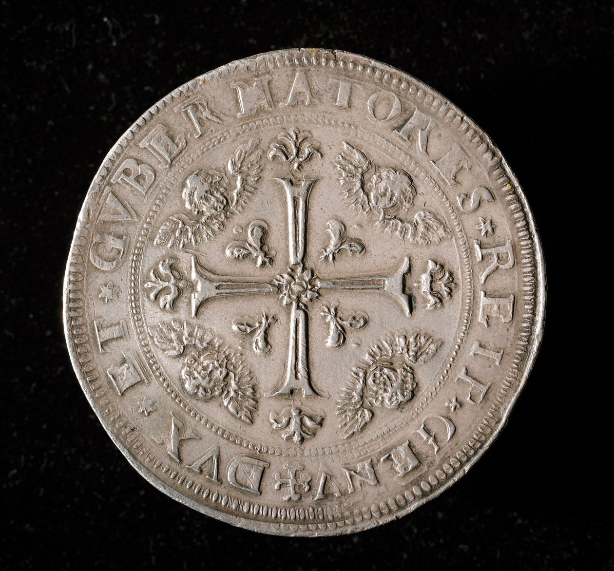 Currency of the Republic of Genoa: Six Ecus Silver Coin. 1715. Back. Genoa Musei di Strada Nuova by Italian School