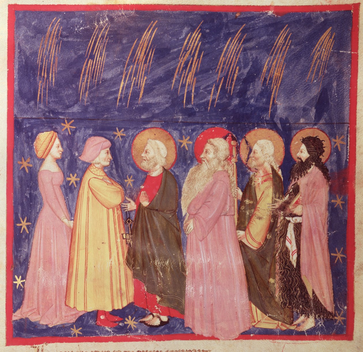 Dante and Beatrice with the Saints of Paradise, from The Divine Comedy by Dante Alighieri by Italian School