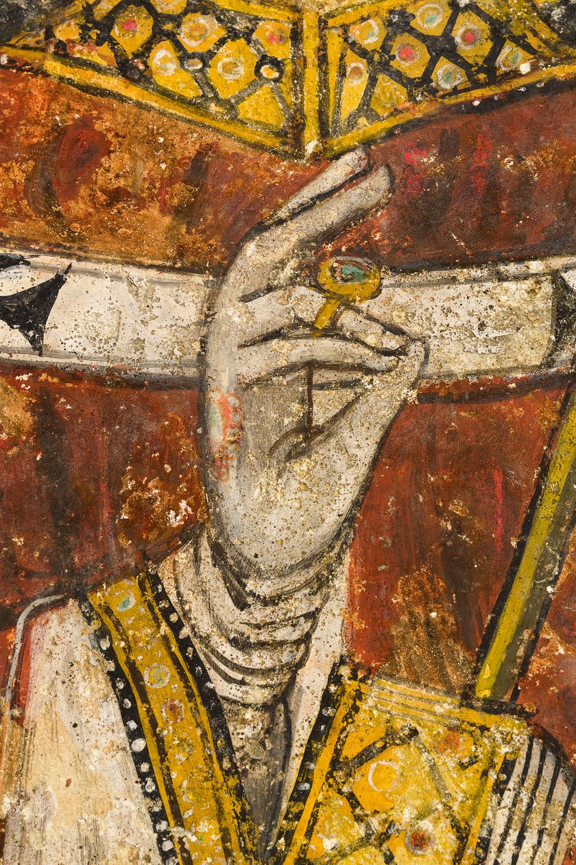 Detail of the triptych depicting San Cataldo, Crypt of the Cathedral by Italian School