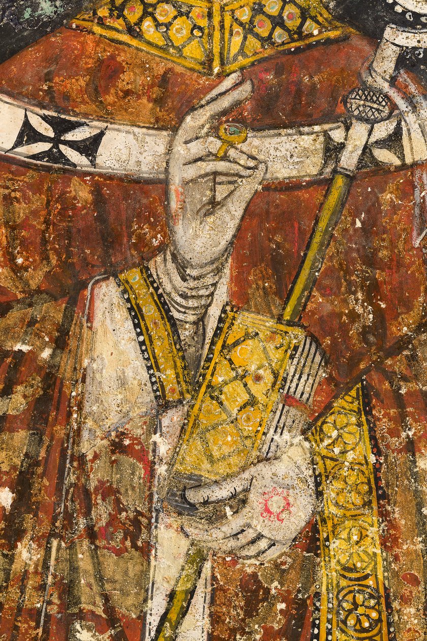 Detail of the triptych with schedule depicting San Cataldo, Crypt of the Cathedral by Italian School