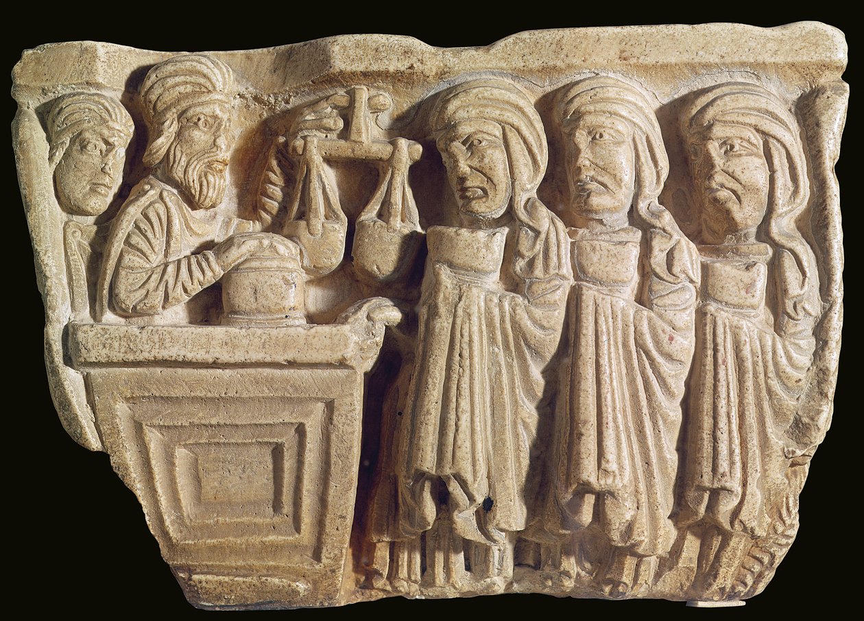 Font Depicting an Unguent Seller by Italian School