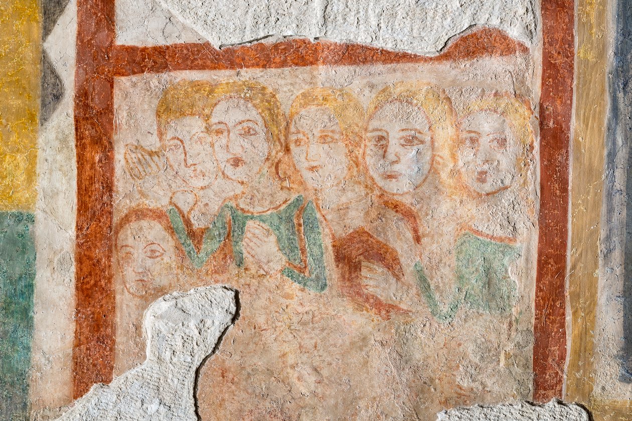 Group of Faithful (fresco) by Italian School