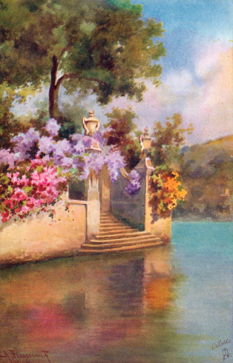 Gardens by Lake Como, Italy by Italian School