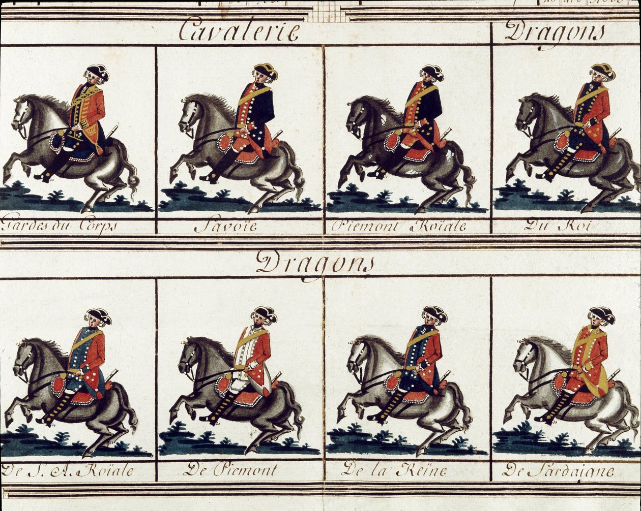 General Table of the Troops of King Victor Amedee III of Sardinia in 1780 (detail) by Italian School