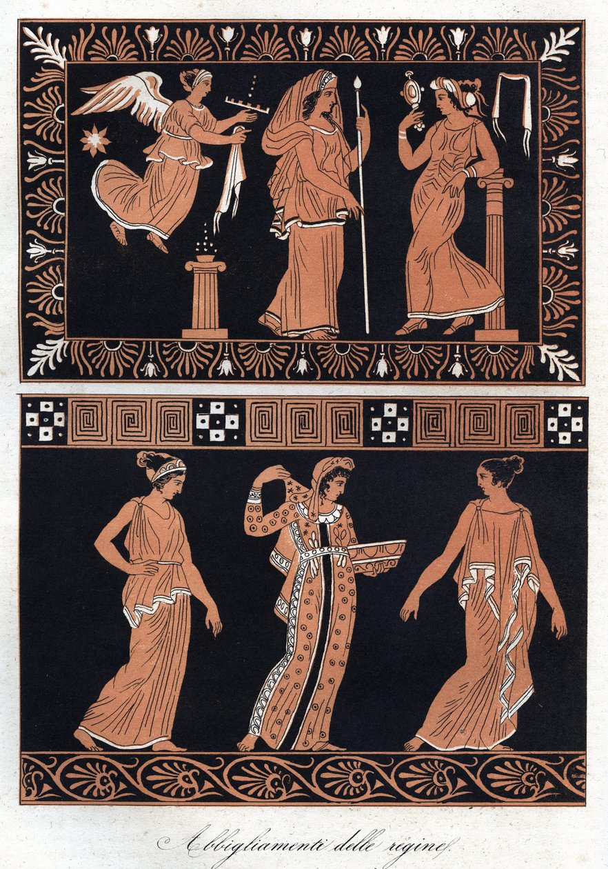 Greek Queens Dresses by Italian School