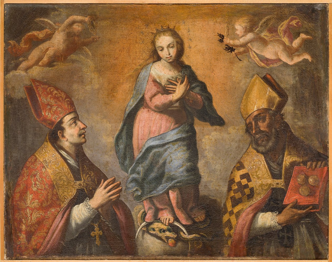 Immaculata Between St. Canio (or St. Augustine) and St. Nicholas, First Half of the 18th Century by Italian School