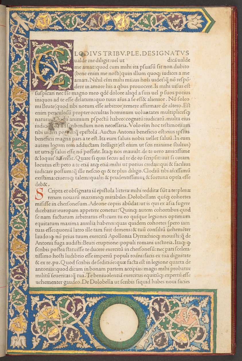 Italian Renaissance roman type, from Epistolae ad Brutum, by Marcus ...