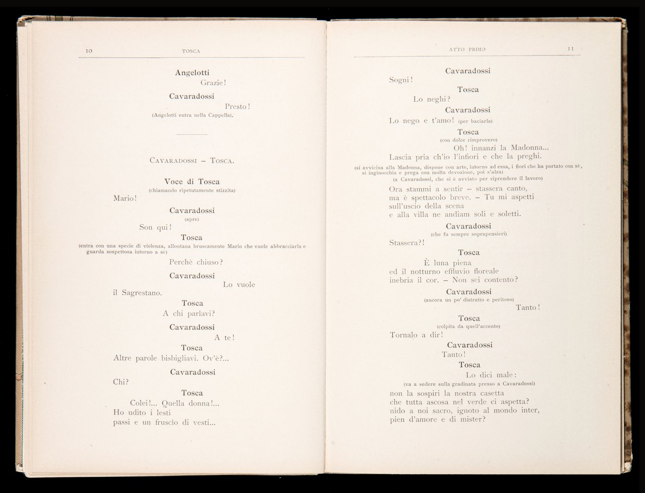 Libretto della Tosca by Giacomo Puccini, Edition Ricordi, Italy by Italian School
