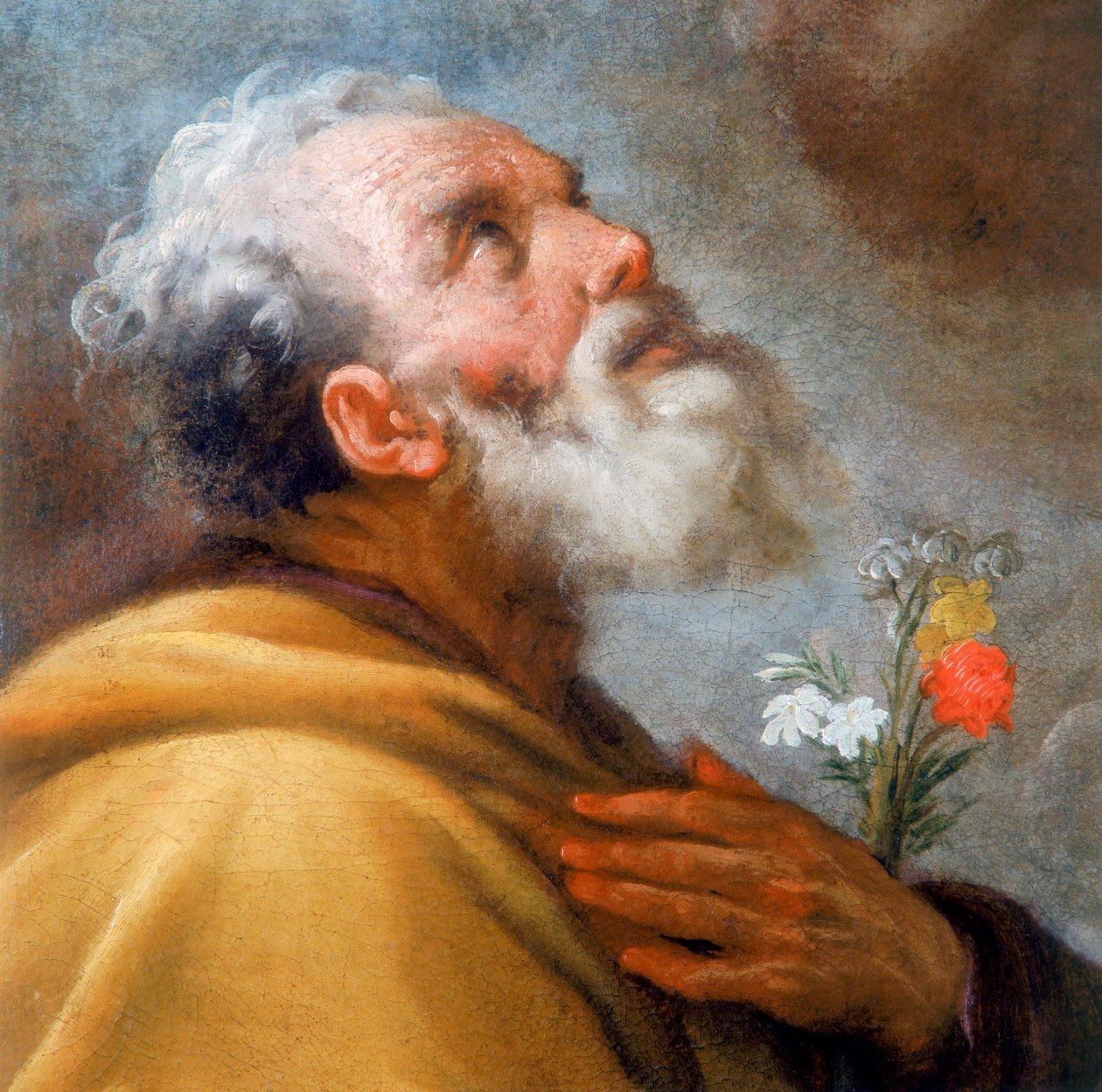Madonna and Child with Saints Joseph and Gregory the Great and the Souls of Purgatory (Detail) by Italian School