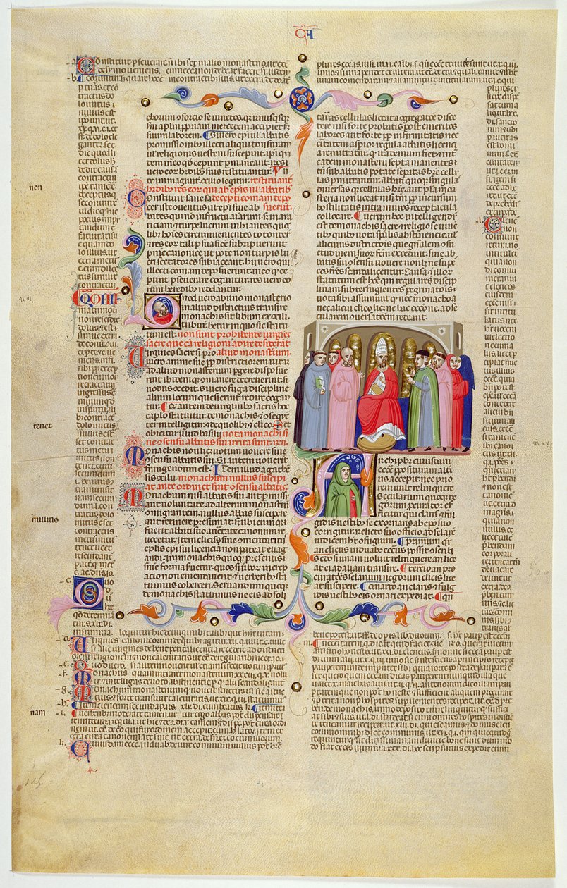 Leaf with miniature from Gratian