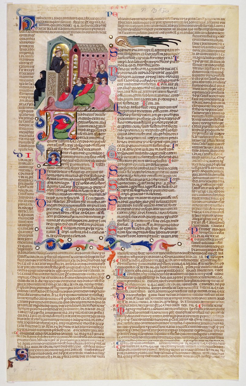 Leaf with miniature from Gratian