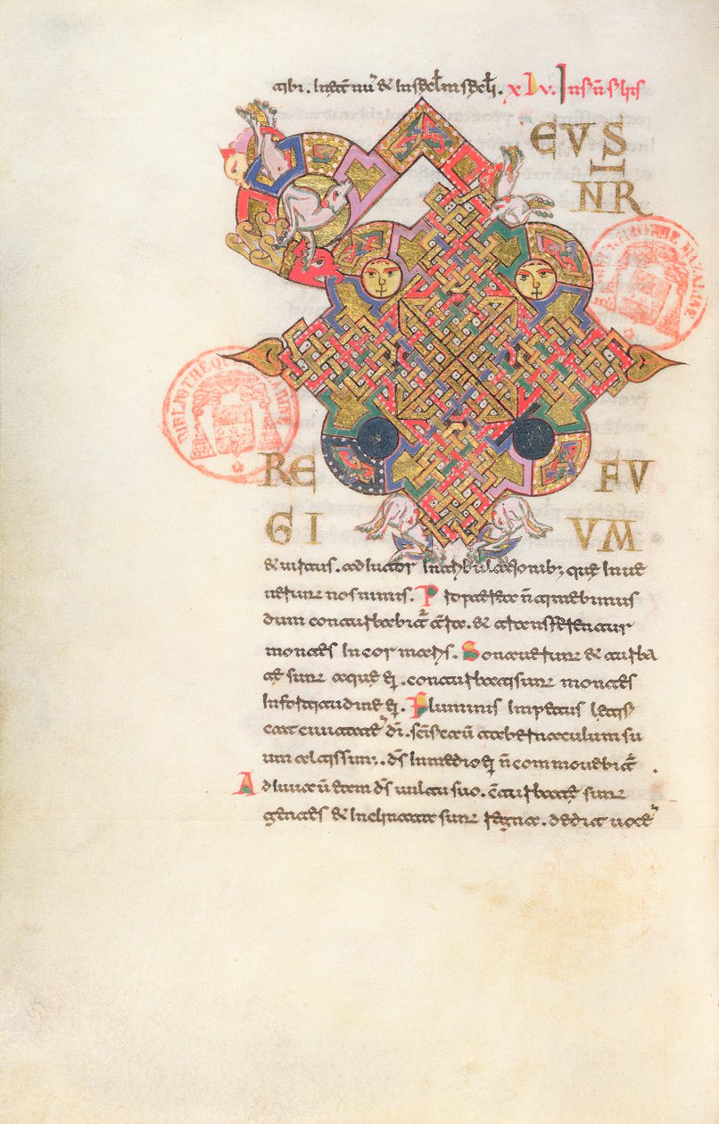 Letter D (Deus) Initial (from the Breviary of Monte Cassino) by Italian School