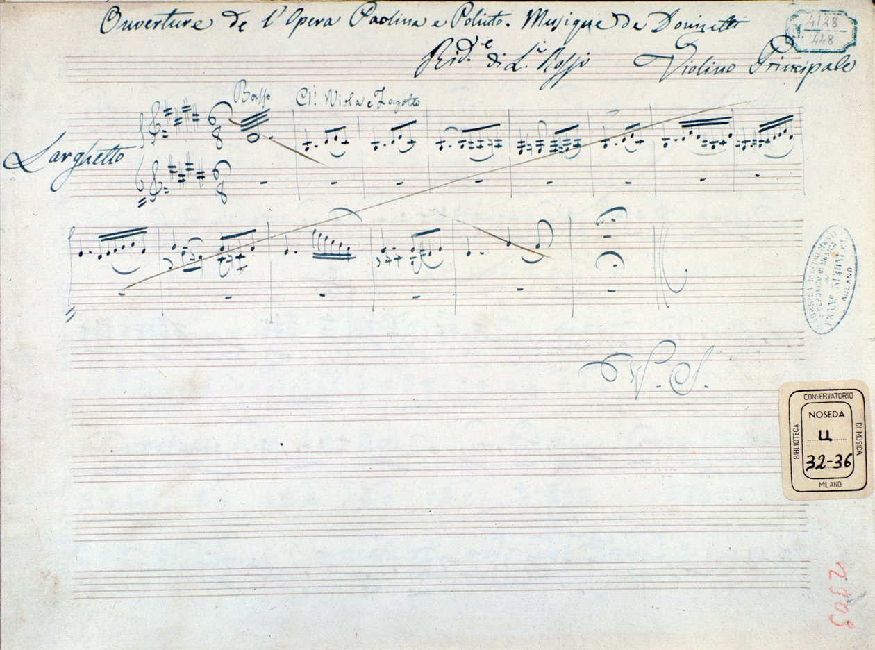 Musical Score for 