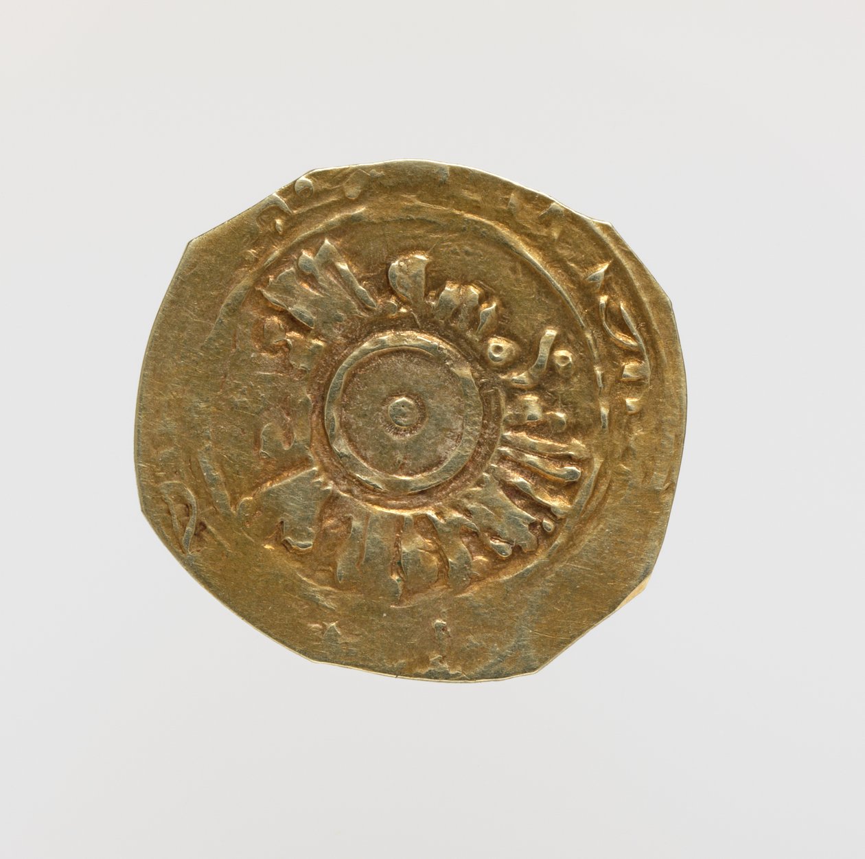 Reverse of the Tari of Amalfi with Pseudo-Cufic Epigraphy (Gold)