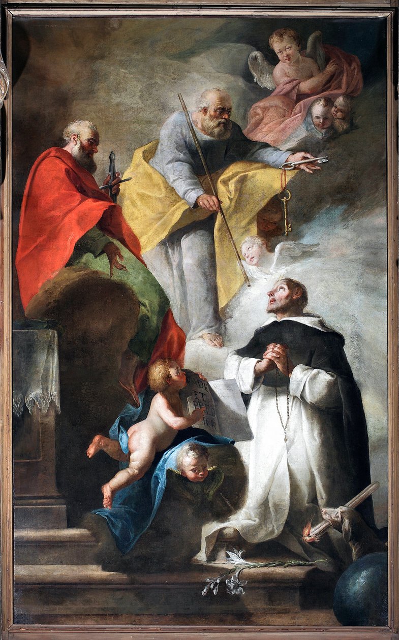 Saint Dominic Receiving the Stick of Pilgrim and the Book Inscribed 