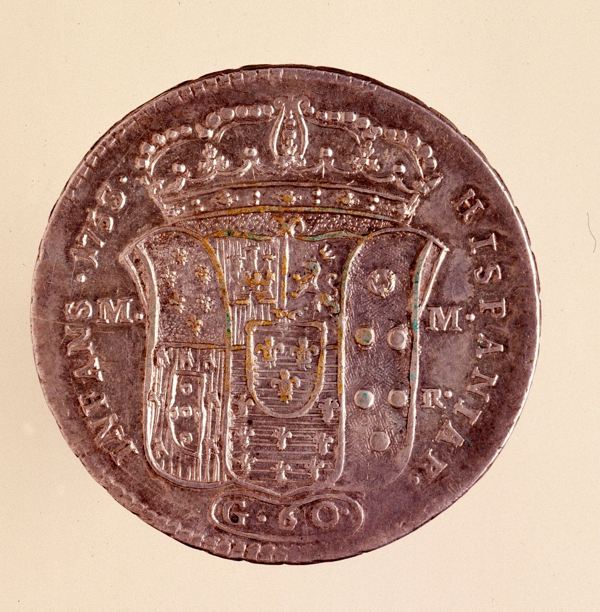 Silver Piastra from Naples: Reign of Charles III of Spain by Italian School