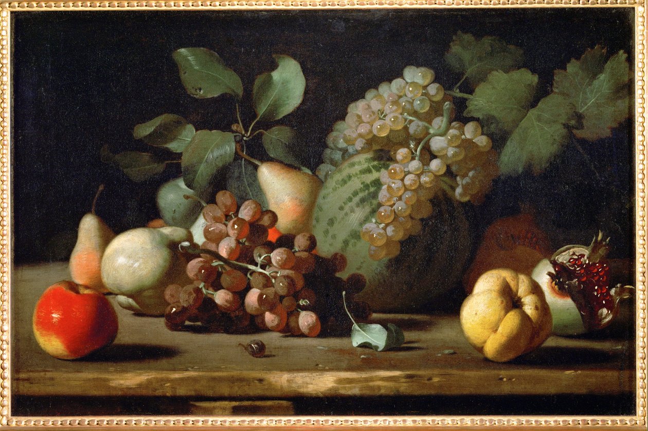 Still-life with Grapes and Pomegranate, Early by Italian School