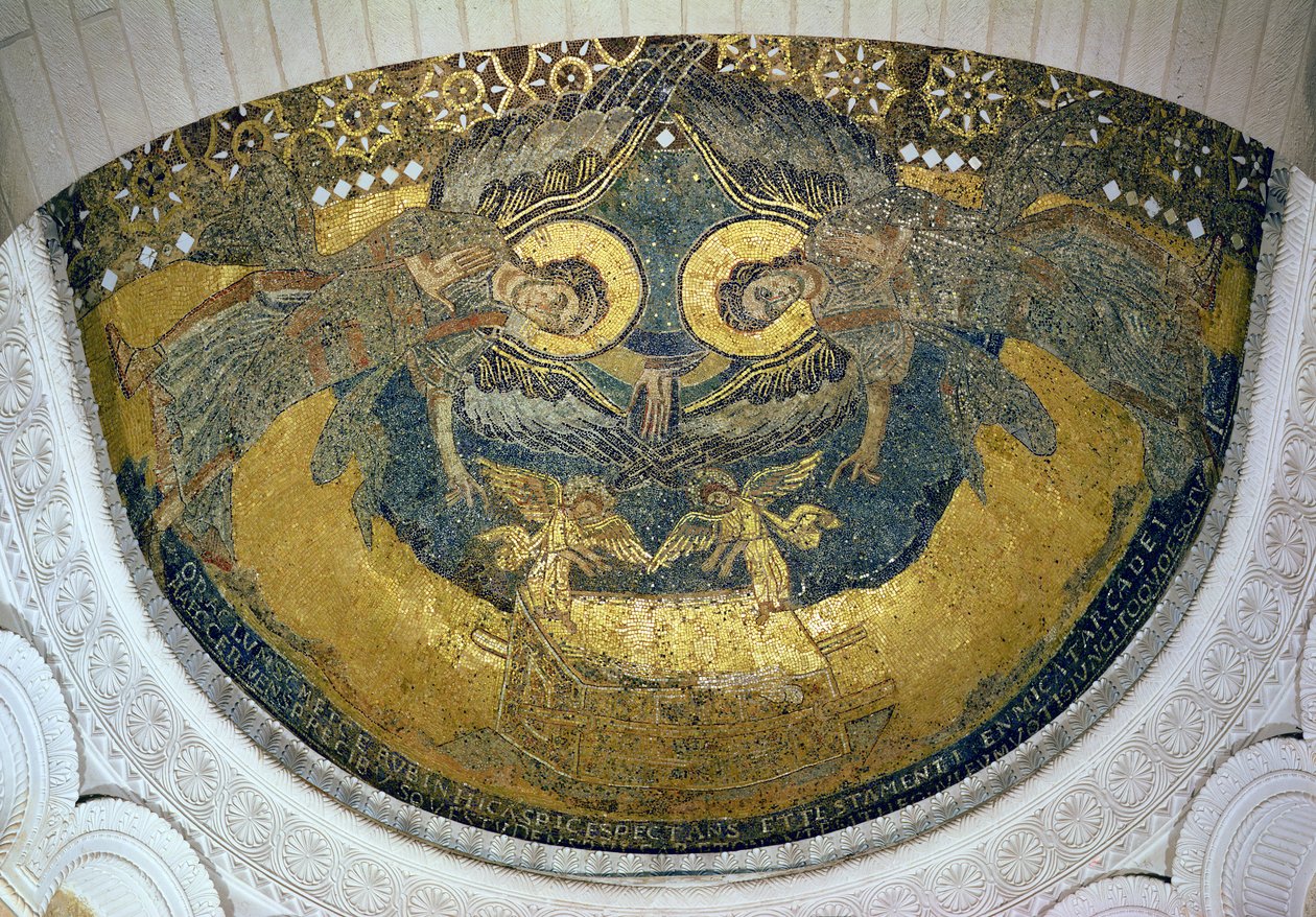 The Ark of the Covenant Supported by Cherubim, from the Semi-Dome of the East Apse by Italian School