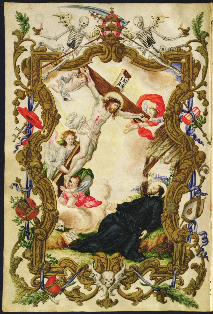The Death of the Religious, from a Mariegola of the Lay Guild of the Buona Morte, c.1712-14 by Italian School