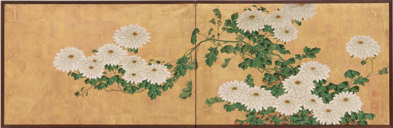 Chrysanthemums, Edo Period by Ito Jakuchu