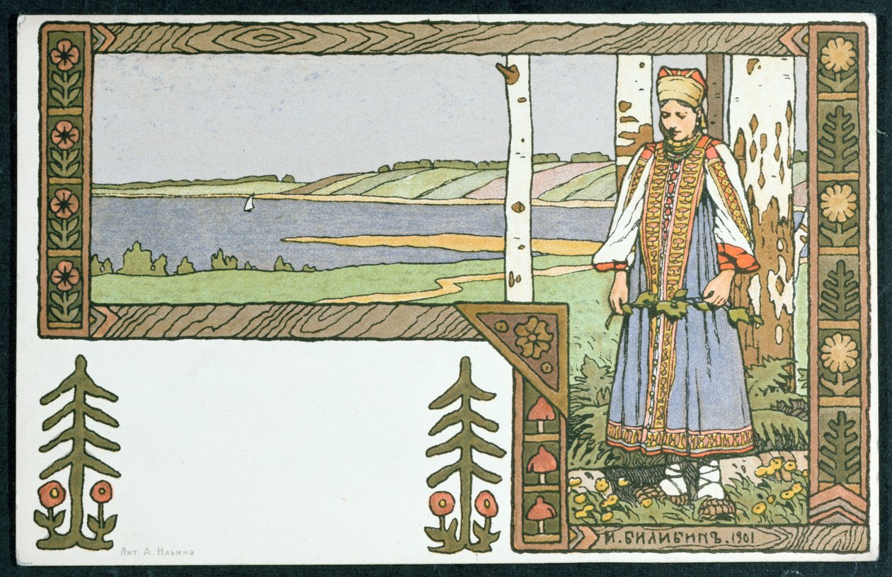 The Young Girl and the Birch Tree by Ivan Yakovlevich Bilibin