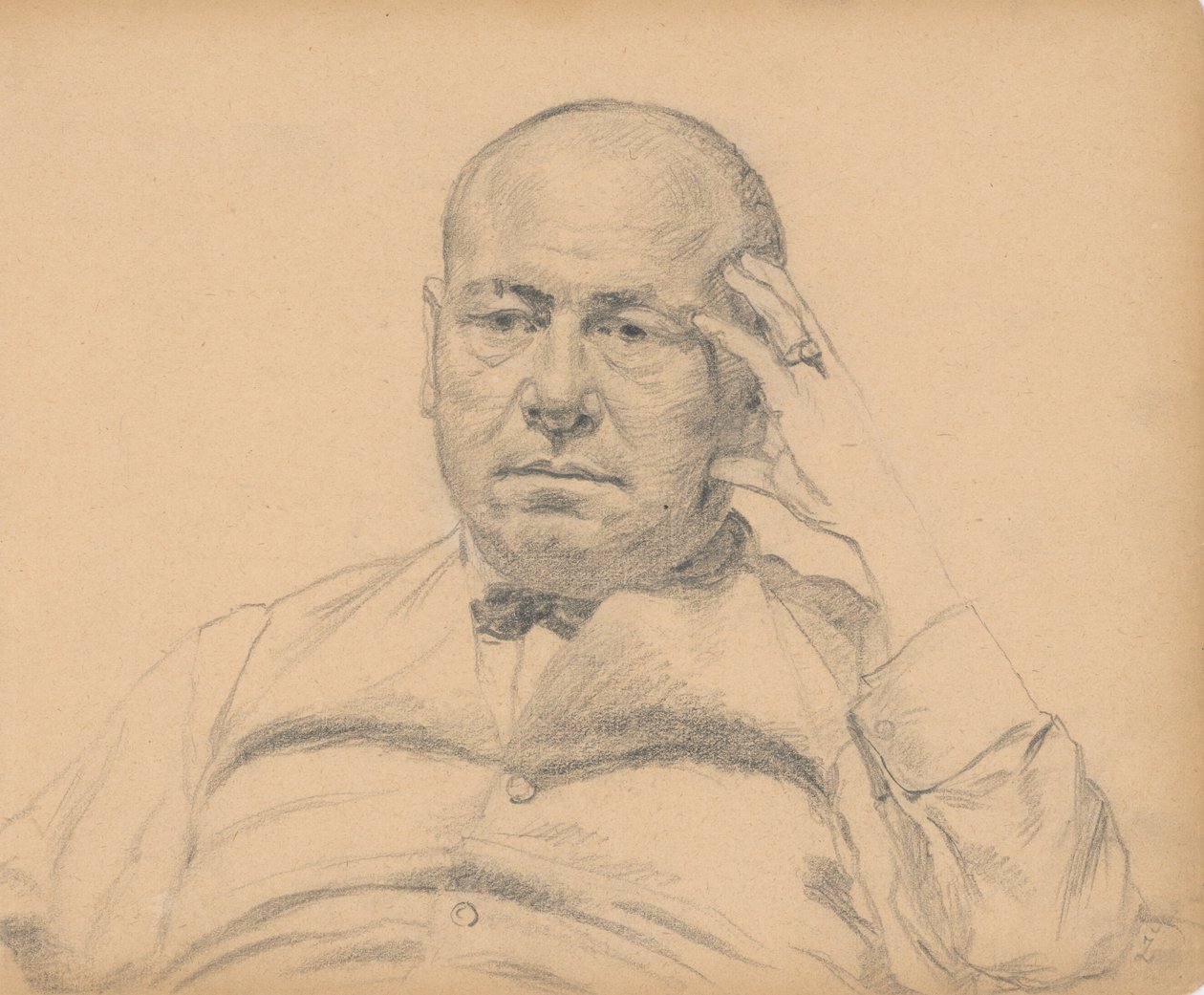 Man Substantiating His Head by Ivan Zabota