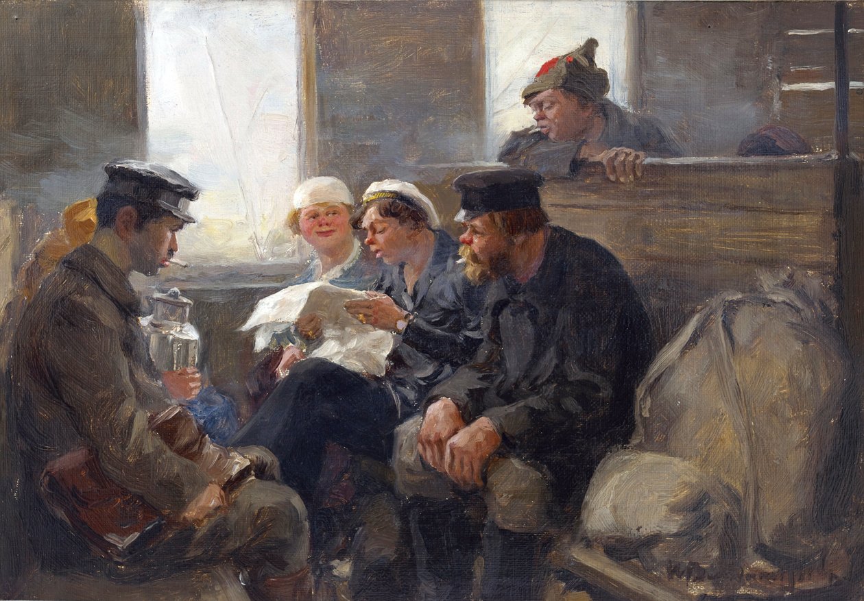 Group of Bolsheviks on a Train by Ivan Alexeyevich Vladimirov