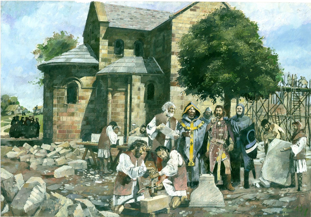 Consecration of the Abbey Church by the Archbishop of Canterbury in the Presence of William Rufus, Battle Abbey by Ivan Lapper