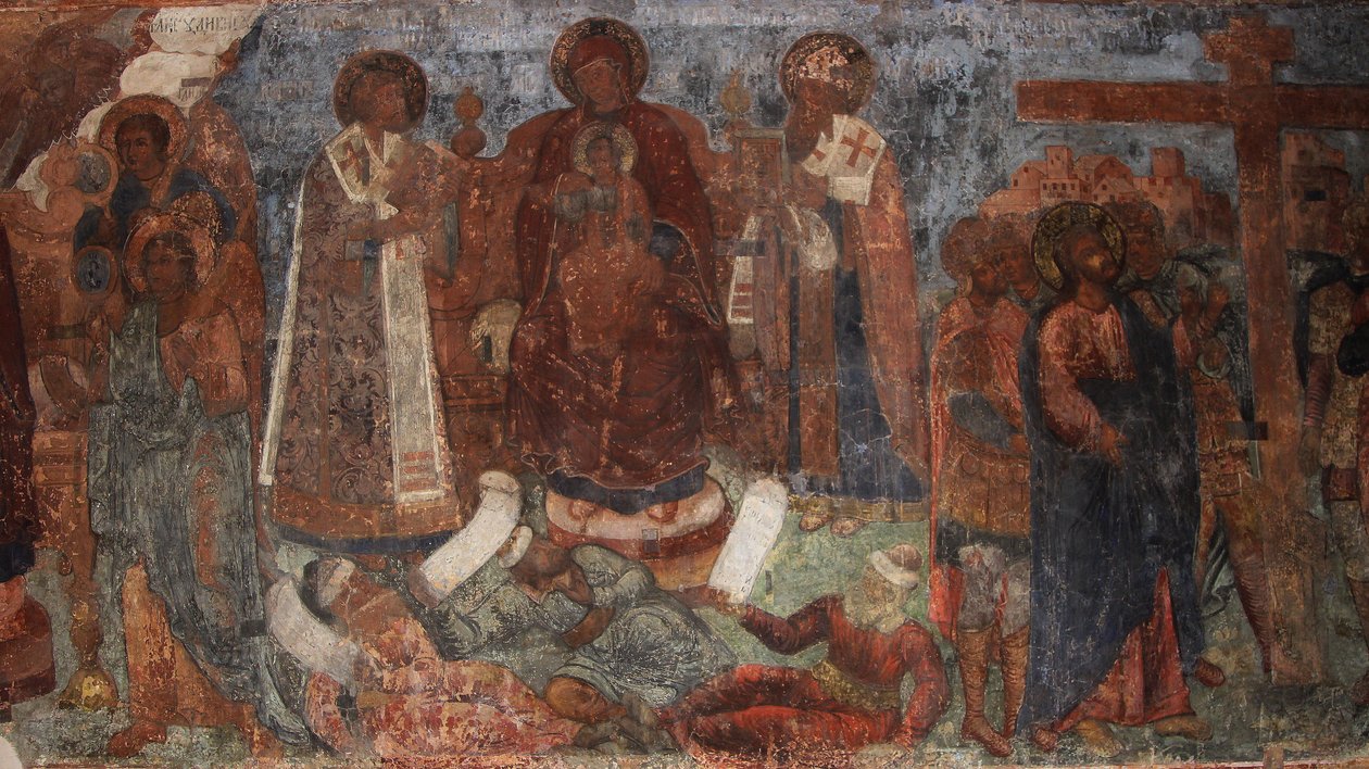Fresco in the Cathedral of Our Lady of the Sign, Novgorod by Ivan Yakovlevich Bakhmatov