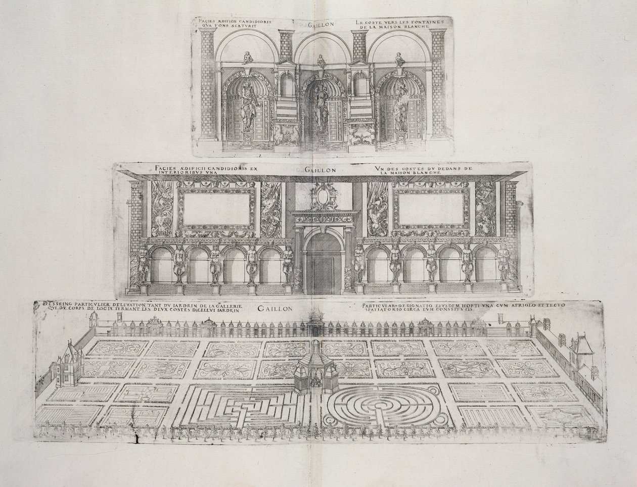 Gardens and exterior of the Chateau de Gaillon, from 