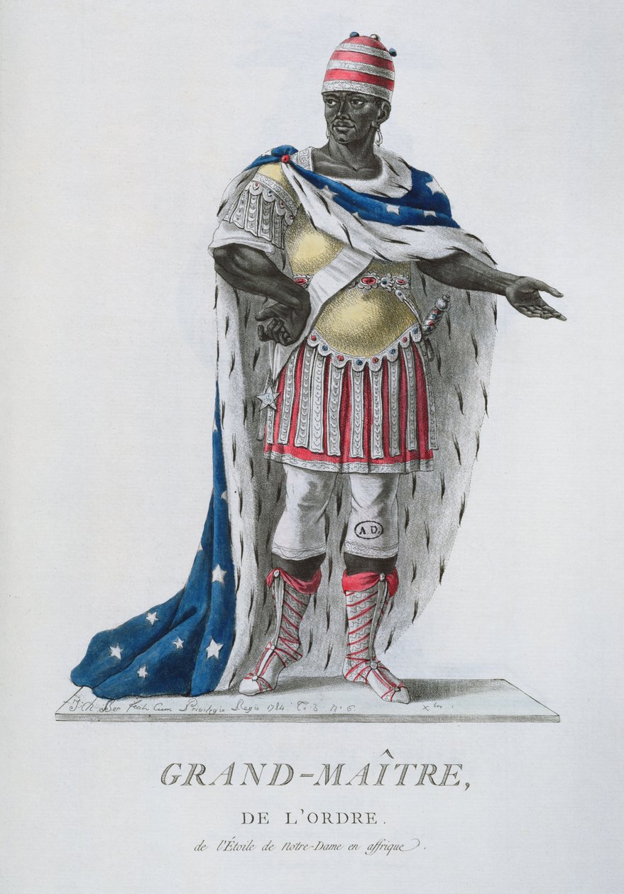 Grand Master of the Order of the Star of Notre-Dame, in African ceremonial dress, from 