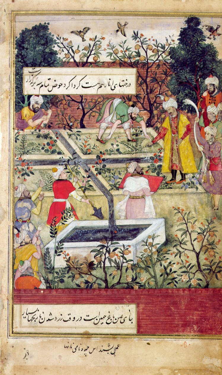 Emperor Babur surveying the establishment of a Garden in Kabul by J. Dorman