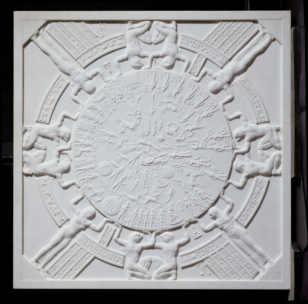 Copy of The Zodiac of Dendarah, from the Ceiling of the Chapel at the Temple of Hathor, Dendarah, Egypt, 1819 by J. J. Castex