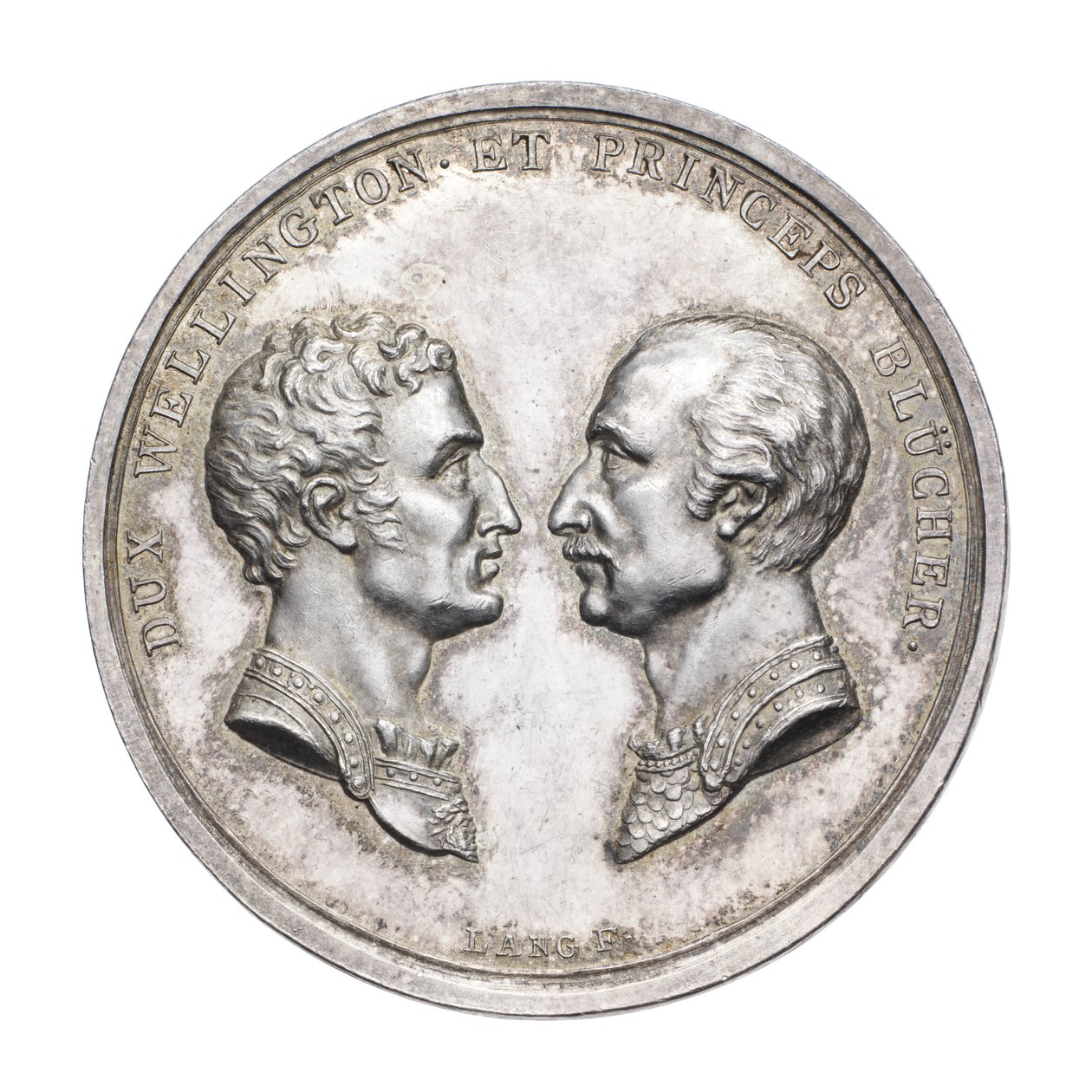 Medal commemorating the Duke of Wellington and Field Marshal von Blücher 1815, c.1815 by J. N. Lang