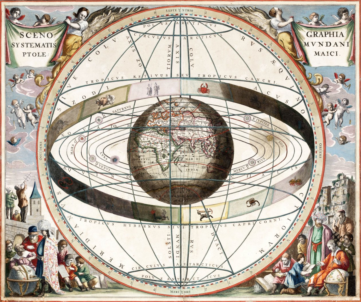Cellarius Ptolemaic System by J. van Loon