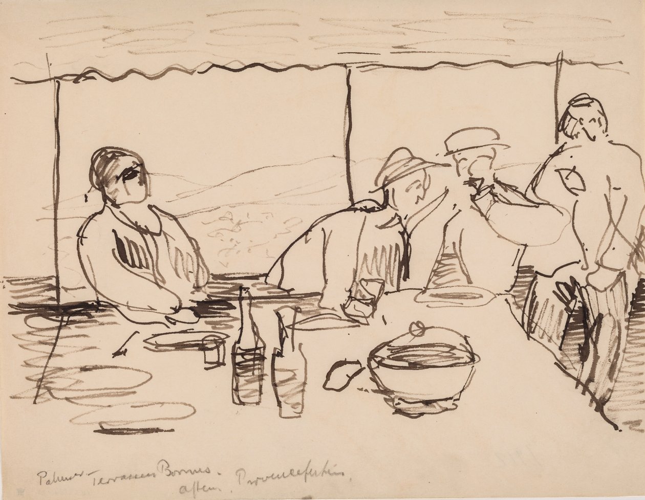 Evening on the Terrace, Bormes, Provence by J.A. Jerichau